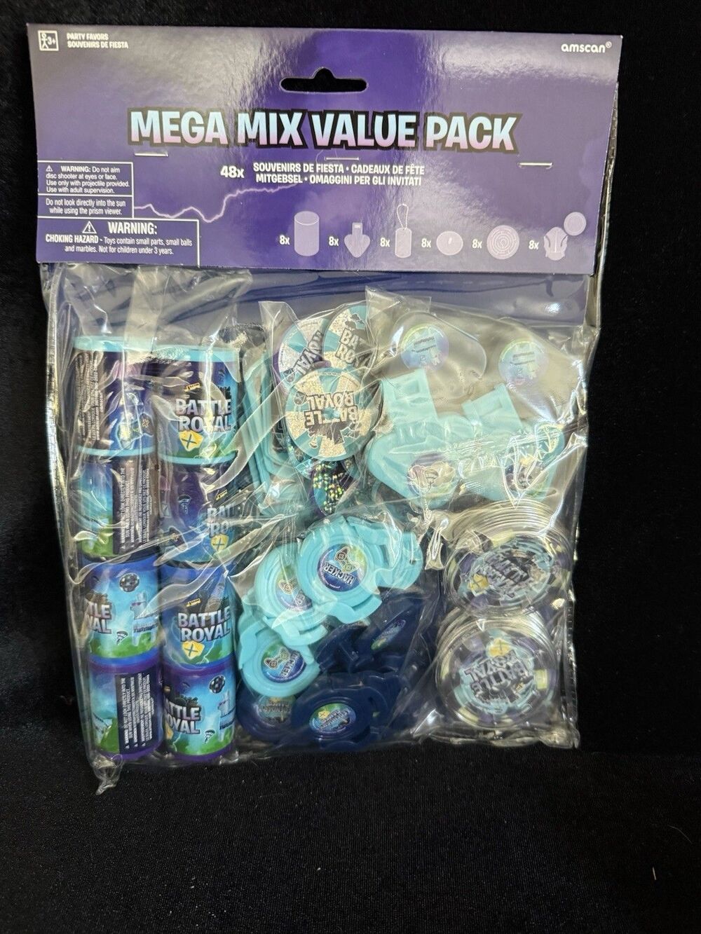 Battle Royal Video Game Kid Birthday Favor Mega Mix Value Pk 48 Pc (2 packs)